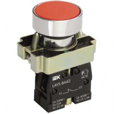 Кнопка LAY5-BA41 без подсветки красн. 1з ИЭК BBT60-BA-K04