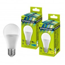 Лампа светодиодная LED-A60-12W-E27-4500K грушевидная ЛОН 172-265В Ergolux 12151