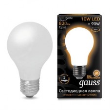 Лампа светодиодная LED 10Вт 230в, E27 Filament OPAL, A60, теплый, Gauss