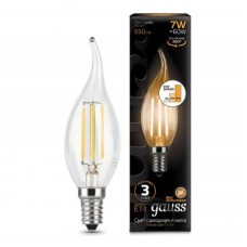 Лампа светодиодная Black Filament Candle tailed 7Вт 2700К E14 step dimmable Gauss 104801107-S