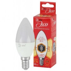 Лампа светодиодная ECO LED B35-8W-827-E14 ЭРА Б0030018