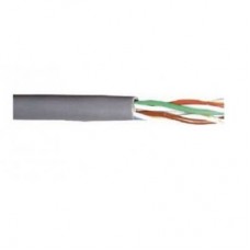 Витая пара U/UTP категория 5е 4 пары 24 AWG solid (305м) PVC серый