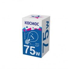 Лампа накаливания A50/A55 75Вт E27 220-240В прозр. КОСМОС LKsmSt55CL75E27v2