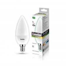 Лампа светодиодная LED5-C35/830/E14 5Вт свеча 3000К тепл. бел. E14 390лм 220-240В Camelion 12031