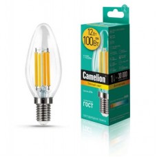 Лампа светодиодная LED12-C35-FL/830/E14 12Вт 220В Camelion 13708