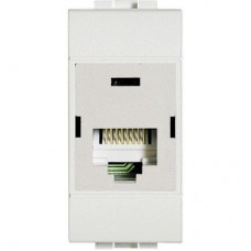 Розетка компьютерная LivingLight RJ45 UTP CAT.6 IDC110 бел. Leg BTC N4262C6