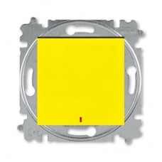 Переключатель 1-кл. Levit с подсветкой контрольн. желт./дым. черн. ABB 2CHH592545A6064