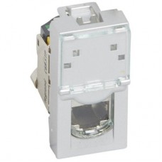 Механизм розетки комп. СП Mosaic 1мод. RJ45 STP CAT.6A алюм. Leg 079473