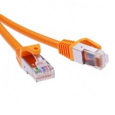 Патч-корд экранированный CAT6A F/UTP 4х2 LSZH оранжевый 3м