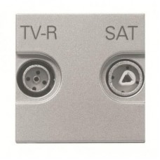 Розетка TV-R-SAT ABB Zenit серебро 2CLA225130N1301