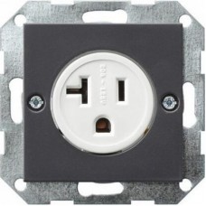 Розетка Gira System 55 20A 125V винтовой зажим Американский стандарт антрацит 048728