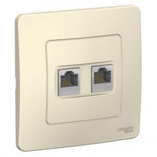 Розетка компьютерная 2-м СП BLANCA RJ45 кат.5e молоч. SchE BLNIS045452