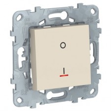 Выключатель 1-кл. 2п UNICA NEW с индик. (сх.2а) 16AX 250В беж. SchE NU526244S